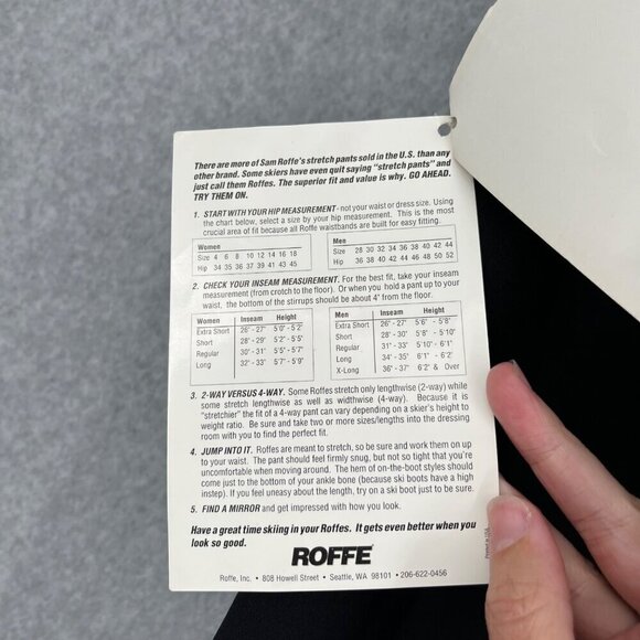 Roffe Mens VTG Jett Ski Pant Size 28 Regular Stretch Wool Blend Deadstock NWT - Picture 7 of 16